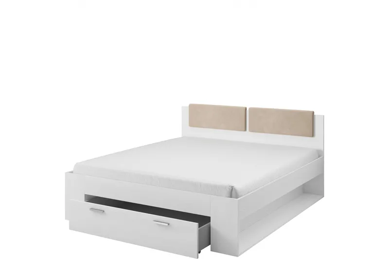 Sängynrunko 160x200 cm - Tuhkanharmaa/Valkoinen - Huonekalut - Sänky - Sänkykehikot & sängynrungot