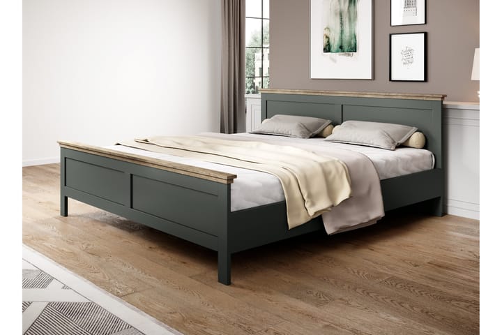 Sängynrunko 160x200 cm - Vihreä/Luonnonväri - Sänkykehikot & sängynrungot
