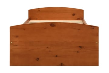 Sängynrunko 2 vetolaatikolla hunajanrusk. täysi mänty 90x200 - Huonekalut - Sänky - Sänkykehikot & sängynrungot