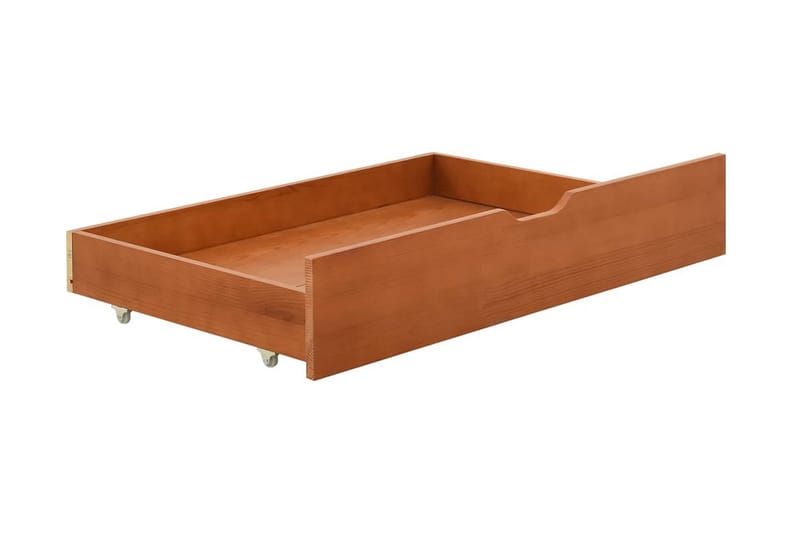 Sängynrunko 2 vetolaatikolla hunajanrusk. täysi mänty 90x200 - Huonekalut - Sänky - Sänkykehikot & sängynrungot