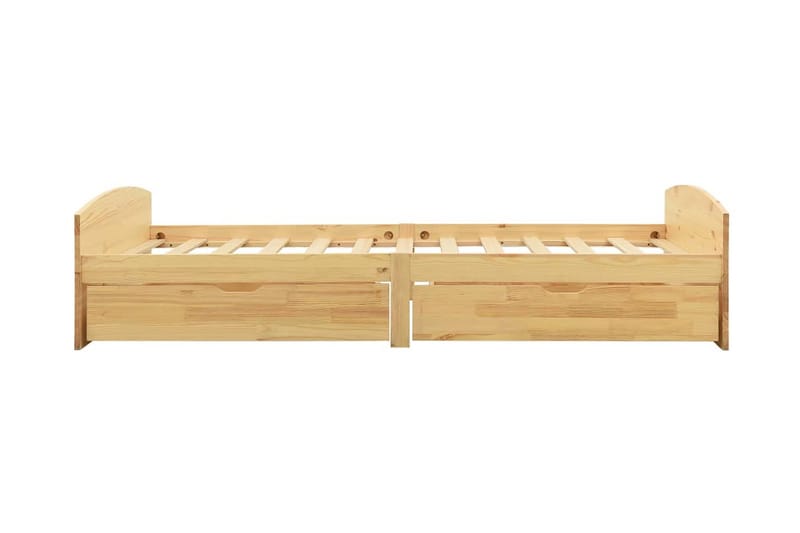 Sängynrunko 2 vetolaatikolla täysi mänty 90x200 cm - Huonekalut - Sänky - Sänkykehikot & sängynrungot