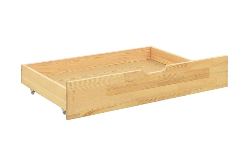 Sängynrunko 2 vetolaatikolla täysi mänty 90x200 cm - Huonekalut - Sänky - Sänkykehikot & sängynrungot