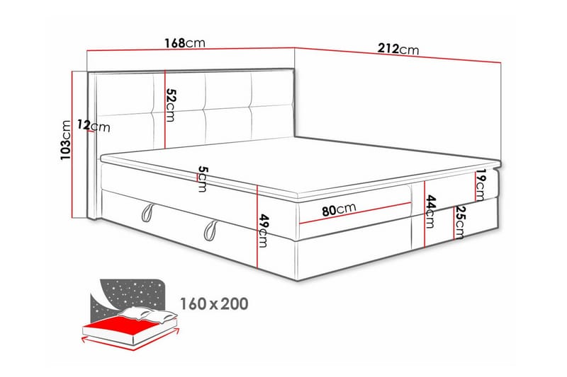 Sängynrunko Aviemore 160x200 cm - Harmaa/Ruskea - Sänkykehikot & sängynrungot