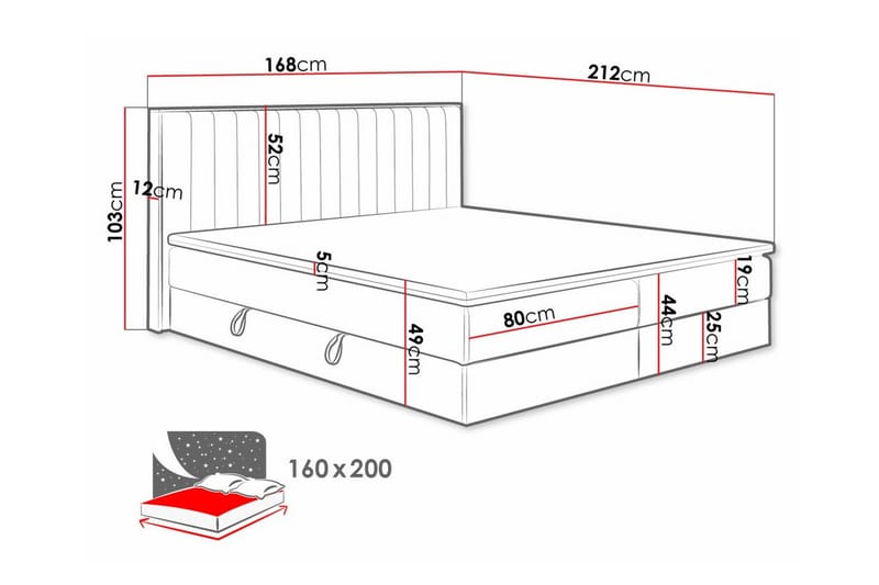 Sängynrunko Aviemore 160x200 cm - Huonekalut - Sänky - Sänkykehikot & sängynrungot