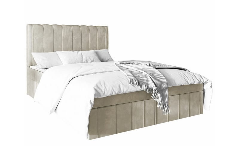 Sängynrunko Bandon 160x200 cm - Beige - Huonekalut - Sänky - Sänkykehikot & sängynrungot