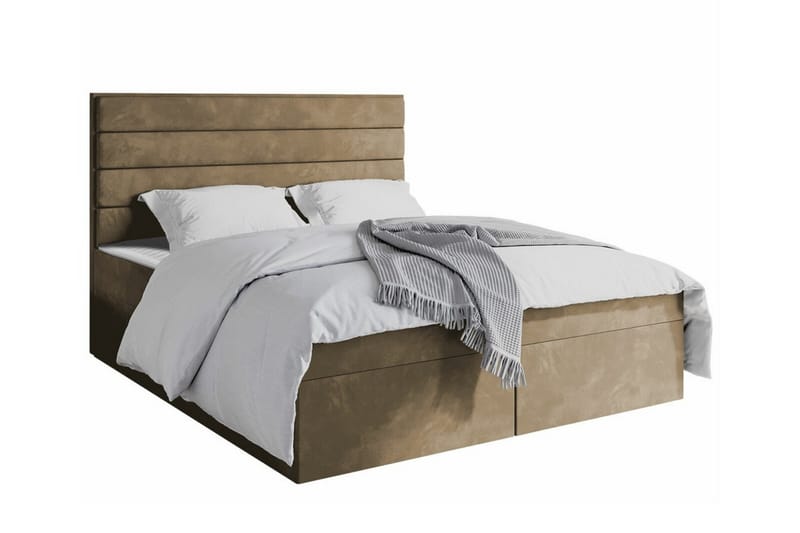 Sängynrunko Bandon 160x200 cm - Ruskea/Beige - Huonekalut - Sänky - Sänkykehikot & sängynrungot