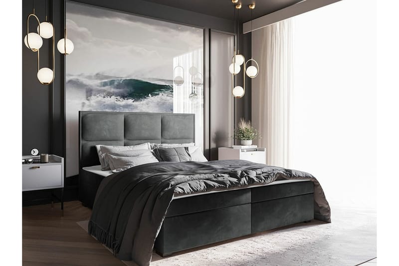 Sängynrunko Bandon 160x200 cm - Tummanharmaa - Huonekalut - Sänky - Sänkykehikot & sängynrungot