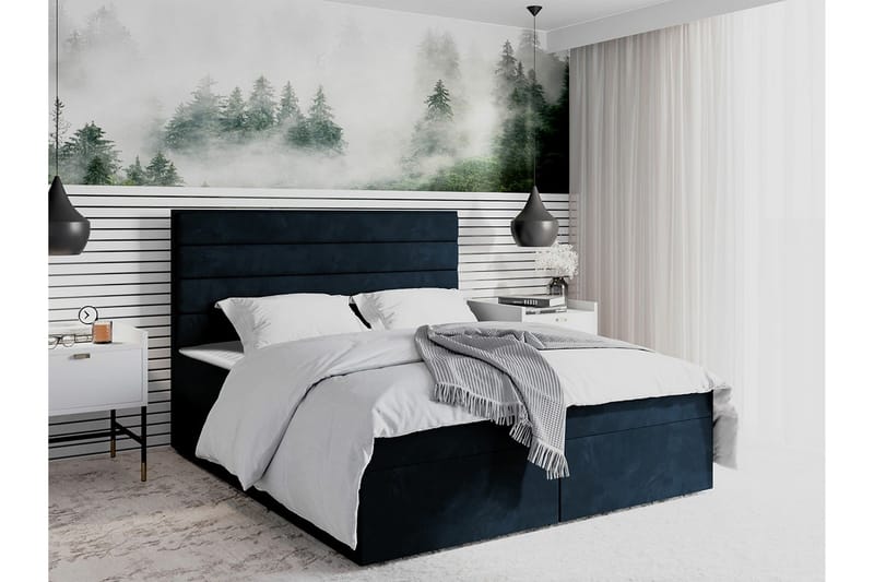 Sängynrunko Bandon 160x200 cm - Tummansininen - Huonekalut - Sänky - Sänkykehikot & sängynrungot