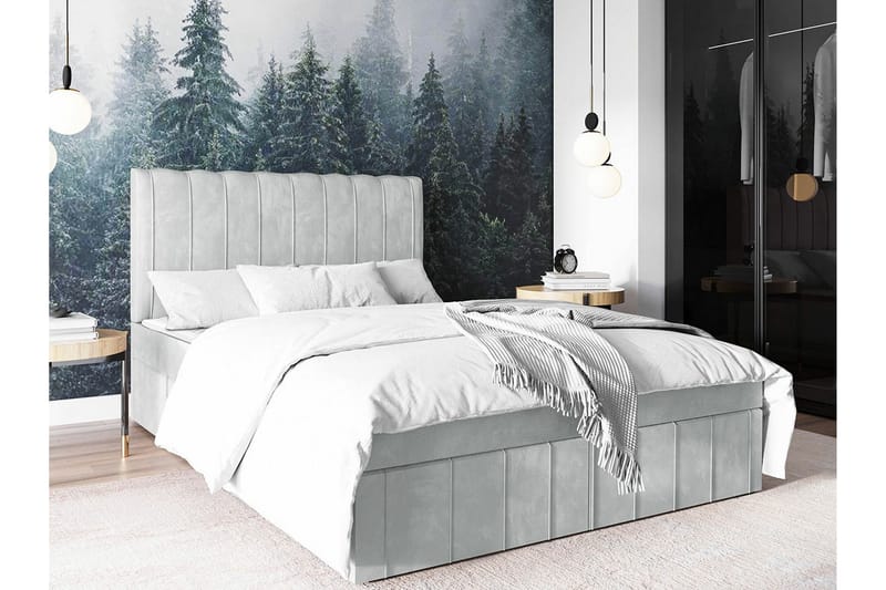 Sängynrunko Bandon 160x200 cm - Vaaleanharmaa - Huonekalut - Sänky - Sänkykehikot & sängynrungot
