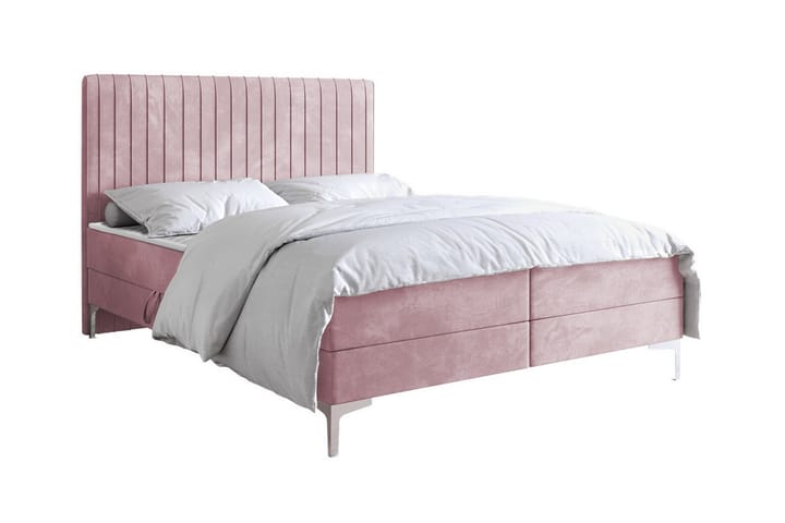 Sängynrunko Bandon 160x200 cm - Vaaleanpunainen - Sänkykehikot & sängynrungot