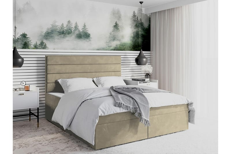 Sängynrunko Bandon 180x200 cm - Beige Kerma - Huonekalut - Sänky - Sänkykehikot & sängynrungot