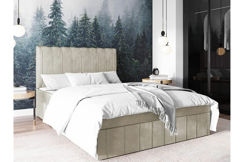 Sängynrunko Bandon 180x200 cm - Beige - Huonekalut - Sänky - Sänkykehikot & sängynrungot