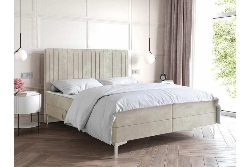 Sängynrunko Bandon 180x200 cm - Beige - Huonekalut - Sänky - Sänkykehikot & sängynrungot
