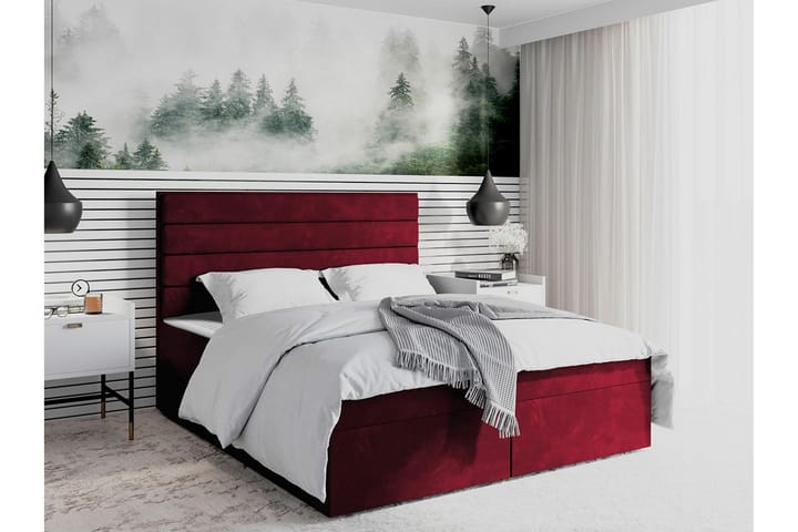 Sängynrunko Bandon 180x200 cm - Tummanpunainen - Sänkykehikot & sängynrungot