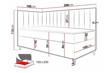 Sängynrunko Boisdale 100x200 cm - Huonekalut - Sänky - Sänkykehikot & sängynrungot