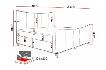 Sängynrunko Boisdale 120x200 cm - Huonekalut - Sänky - Sänkykehikot & sängynrungot