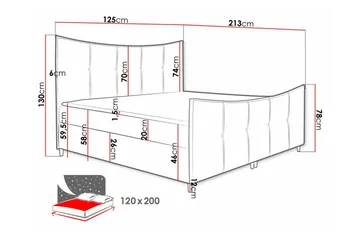 Sängynrunko Boisdale 120x200 cm - Huonekalut - Sänky - Sänkykehikot & sängynrungot