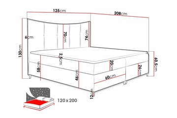 Sängynrunko Boisdale 120x200 cm - Huonekalut - Sänky - Sänkykehikot & sängynrungot