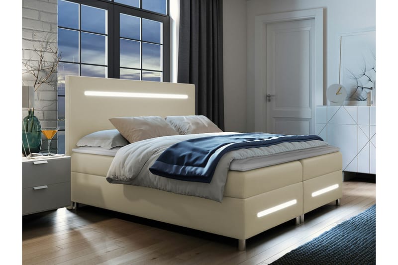 Sängynrunko Boisdale 140x200 cm - Beige - Huonekalut - Sänky - Sänkykehikot & sängynrungot