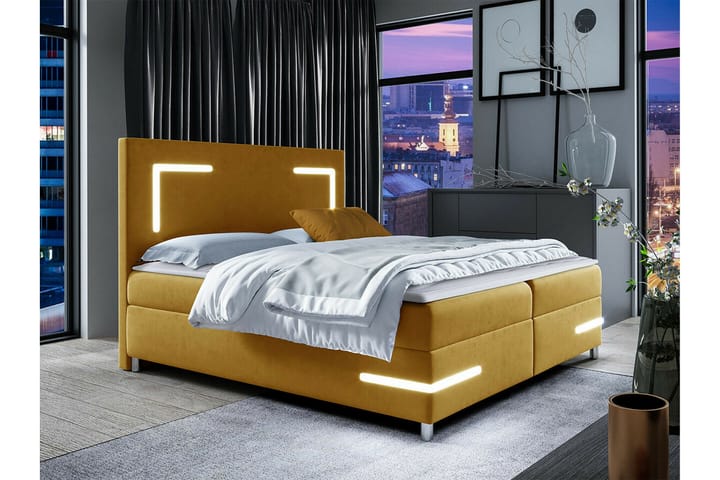 Sängynrunko Boisdale 140x200 cm - Keltainen - Sänkykehikot & sängynrungot