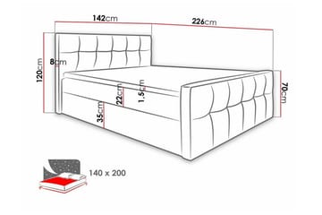 Sängynrunko Boisdale 140x200 cm - Tummanruskea - Huonekalut - Sänky - Sänkykehikot & sängynrungot