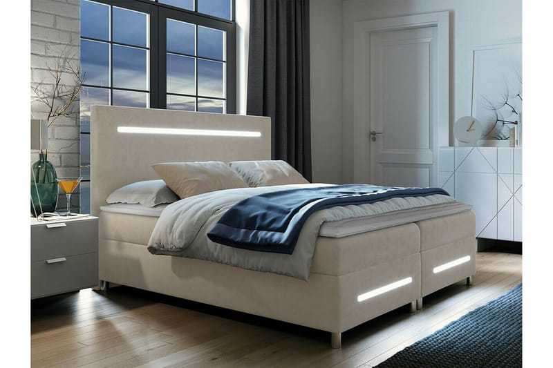 Sängynrunko Boisdale 160x200 cm - Beige - Huonekalut - Sänky - Sänkykehikot & sängynrungot