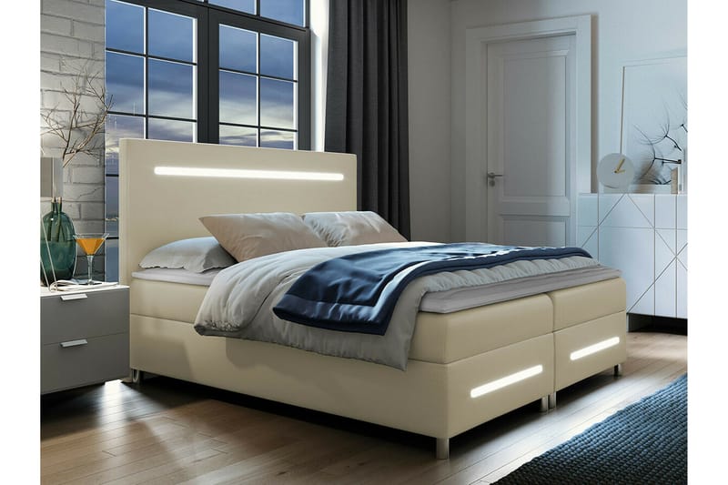 Sängynrunko Boisdale 160x200 cm - Beige - Huonekalut - Sänky - Sänkykehikot & sängynrungot