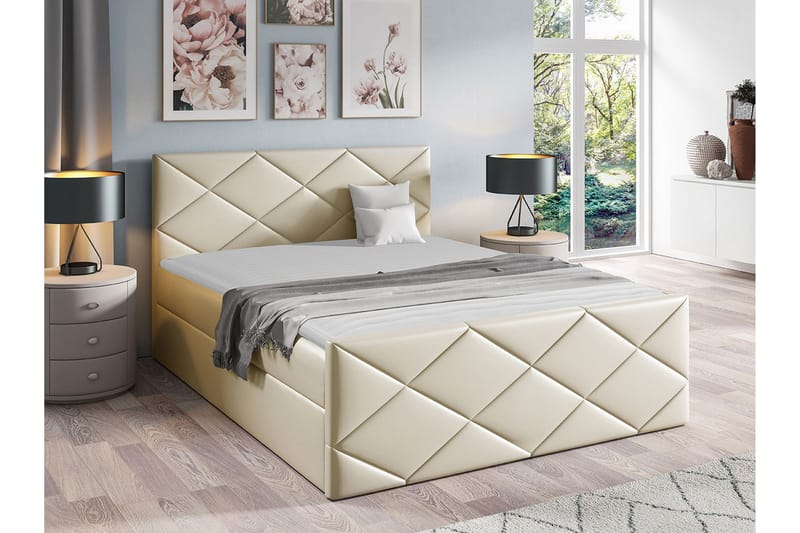 Sängynrunko Boisdale 180x200 cm - Beige - Huonekalut - Sänky - Sänkykehikot & sängynrungot