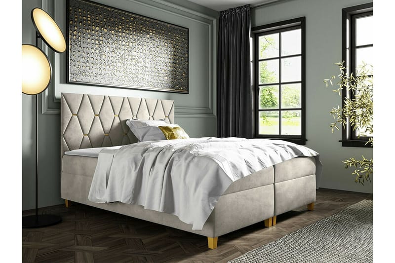 Sängynrunko Boisdale 180x200 cm - Beige - Huonekalut - Sänky - Sänkykehikot & sängynrungot