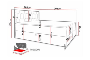 Sängynrunko Boisdale 180x200 cm - Tummanvihreä - Huonekalut - Sänky - Sänkykehikot & sängynrungot