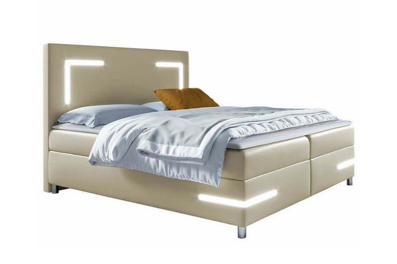 Sängynrunko Boisdale 200x200 cm - Beige - Huonekalut - Sänky - Sänkykehikot & sängynrungot