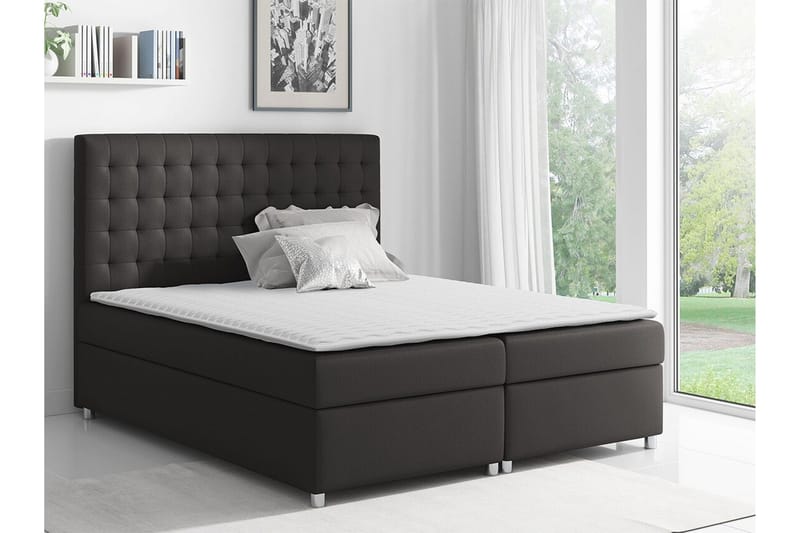 Sängynrunko Boisdale 200x200 cm - Tummanharmaa - Huonekalut - Sänky - Sänkykehikot & sängynrungot