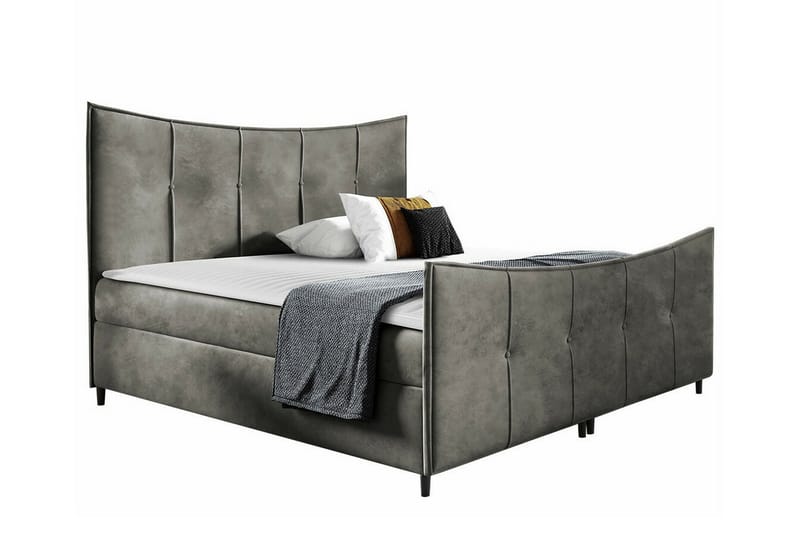Sängynrunko Boisdale 200x200 cm - Tummanharmaa - Huonekalut - Sänky - Sänkykehikot & sängynrungot