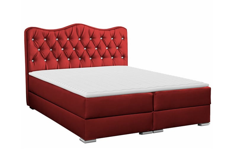 Sängynrunko Boisdale 200x200 cm - Punainen - Huonekalut - Sänky - Sänkykehikot & sängynrungot
