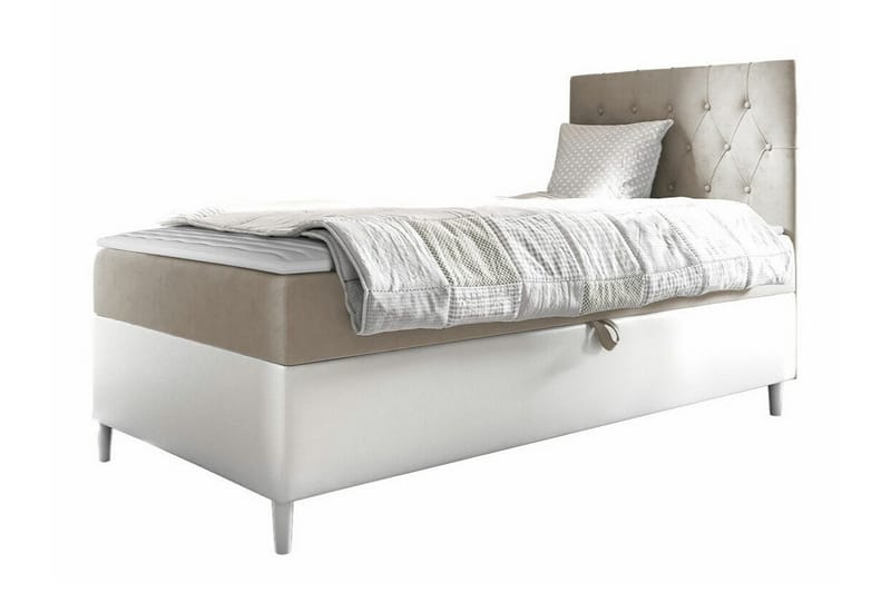 Sängynrunko Boisdale 80x200 cm - Beige/Valkoinen - Huonekalut - Sänky - Sänkykehikot & sängynrungot