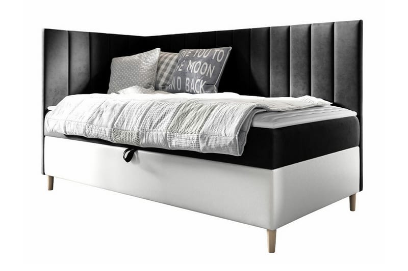 Sängynrunko Boisdale 80x200 cm - Mustavalkoinen - Huonekalut - Sänky - Sänkykehikot & sängynrungot