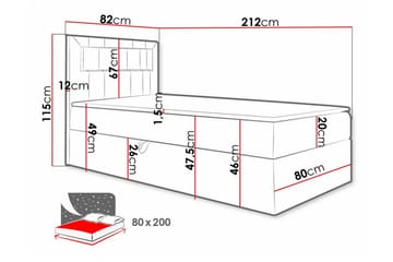 Sängynrunko Boisdale 80x200 cm - Huonekalut - Sänky - Sänkykehikot & sängynrungot