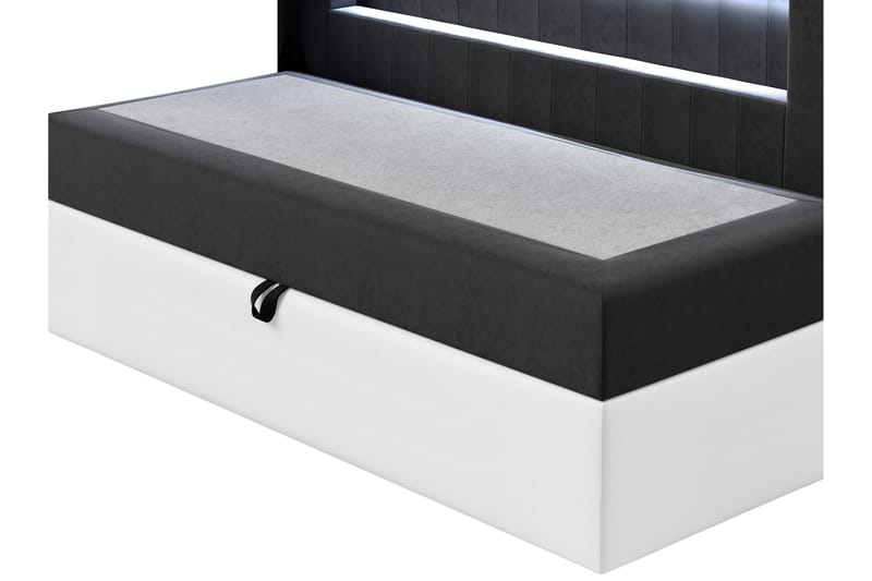 Sängynrunko Boisdale 90x200 cm - Musta/Valkoinen - Huonekalut - Sänky - Sänkykehikot & sängynrungot