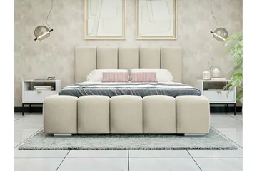 Sängynrunko Cleaton 160x200 cm - Beige/Vaaleabeige - Huonekalut - Sänky - Sänkykehikot & sängynrungot