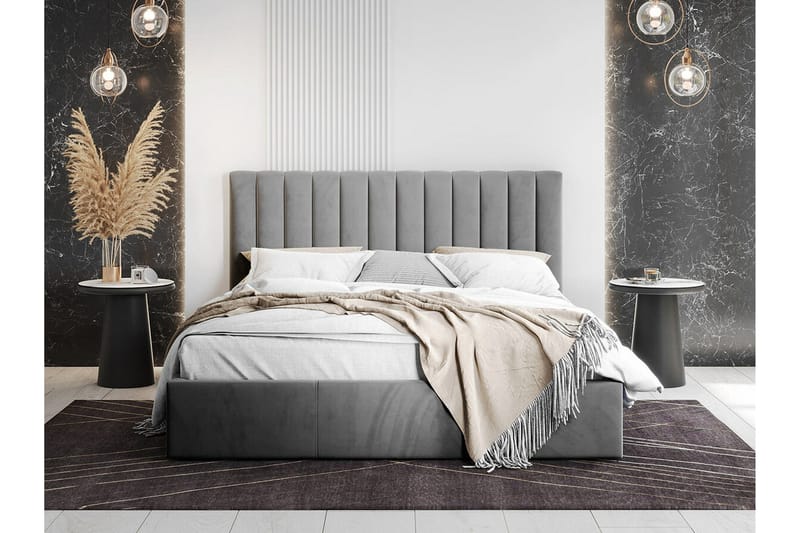 Sängynrunko Derry 160x200 cm - Harmaa - Huonekalut - Sänky - Sänkykehikot & sängynrungot