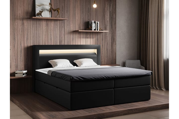 Sängynrunko Derry 160x200 cm - Musta - Sänkykehikot & sängynrungot