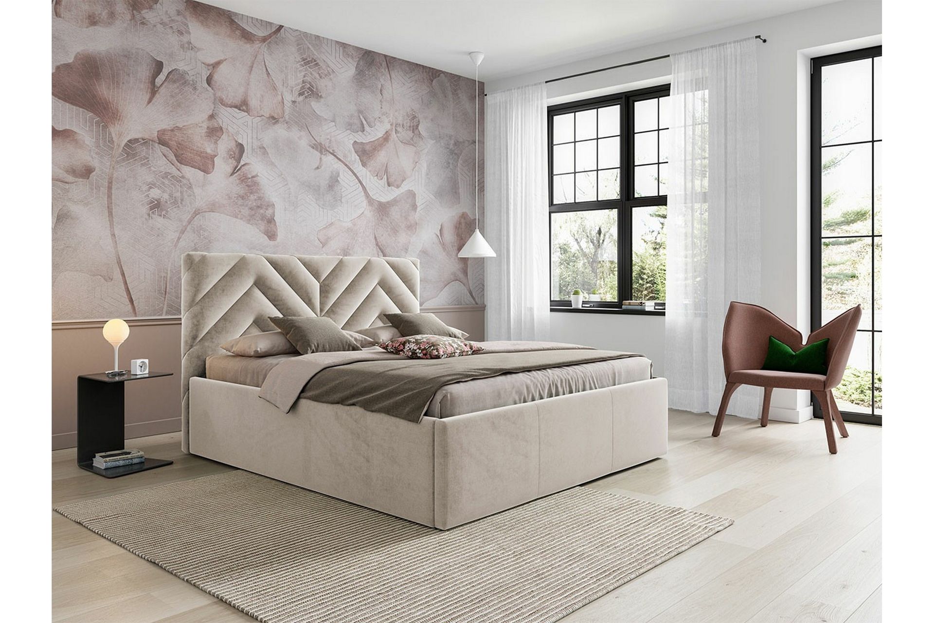 Sängynrunko Derry 180x200 cm - Beige - Huonekalut - Sänky - Sänkykehikot & sängynrungot