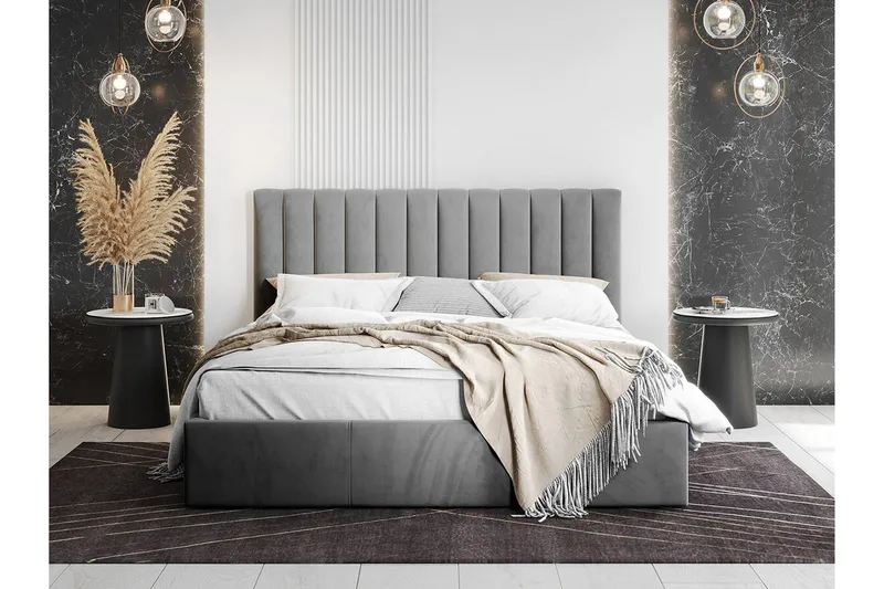 Sängynrunko Derry 180x200 cm - Harmaa - Huonekalut - Sänky - Sänkykehikot & sängynrungot