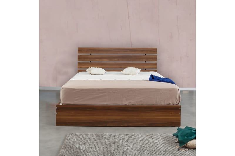 Sängynrunko Fugaza 145x205 cm - Tummanruskea - Huonekalut - Sänky - Sänkykehikot & sängynrungot