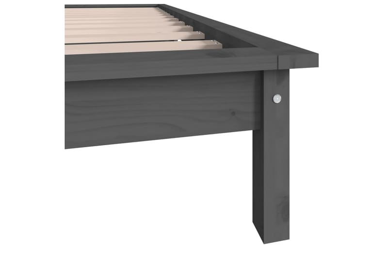 Sängynrunko harmaa 100x200 cm täysi mänty - Harmaa - Huonekalut - Sänky - Sänkykehikot & sängynrungot
