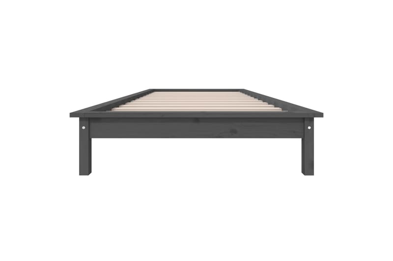 Sängynrunko harmaa 90x200 cm täysi mänty - Harmaa - Huonekalut - Sänky - Sänkykehikot & sängynrungot