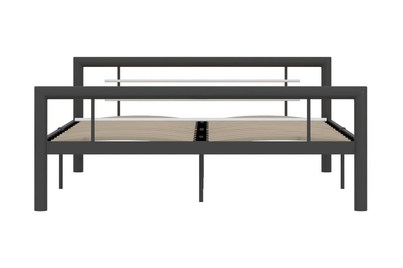 Sängynrunko harmaa ja valkoinen metalli 120x200 cm - Harmaa - Huonekalut - Sänky - Sänkykehikot & sängynrungot
