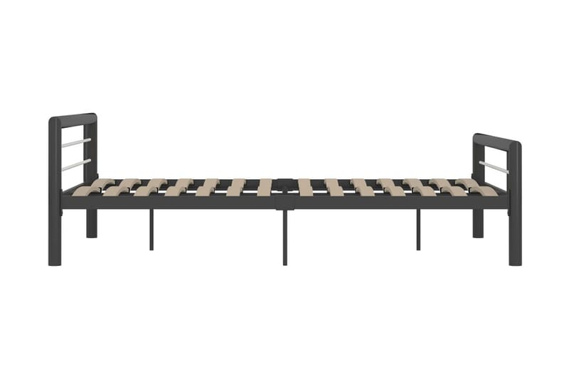 Sängynrunko harmaa ja valkoinen metalli 120x200 cm - Harmaa - Huonekalut - Sänky - Sänkykehikot & sängynrungot