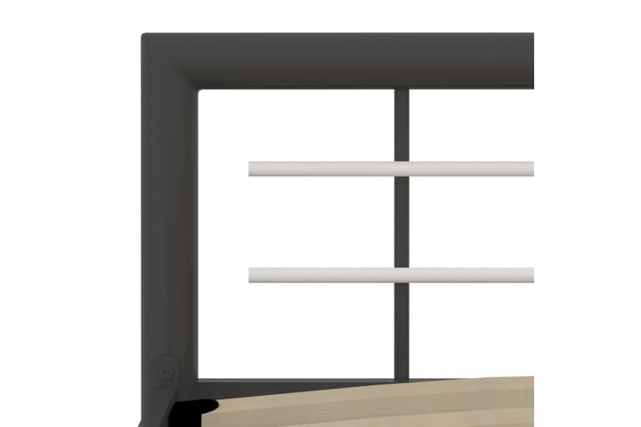 Sängynrunko harmaa ja valkoinen metalli 120x200 cm - Harmaa - Sänkykehikot & sängynrungot