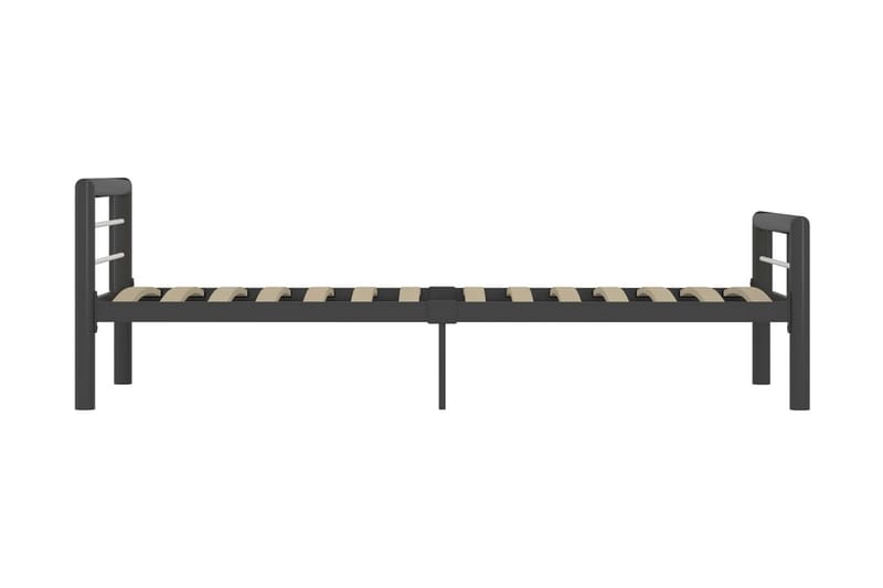 Sängynrunko harmaa ja valkoinen metalli 90x200 cm - Harmaa - Huonekalut - Sänky - Sänkykehikot & sängynrungot